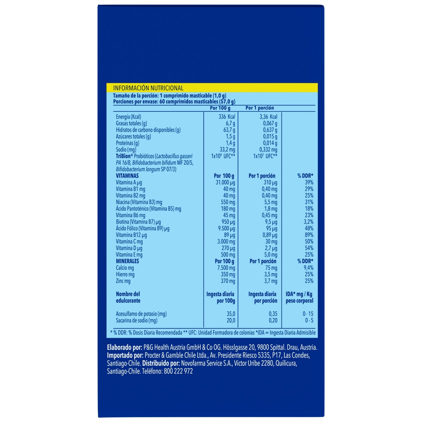 Bion3 Mini 60 Comprimidos Multivitamínico para niños p&g 