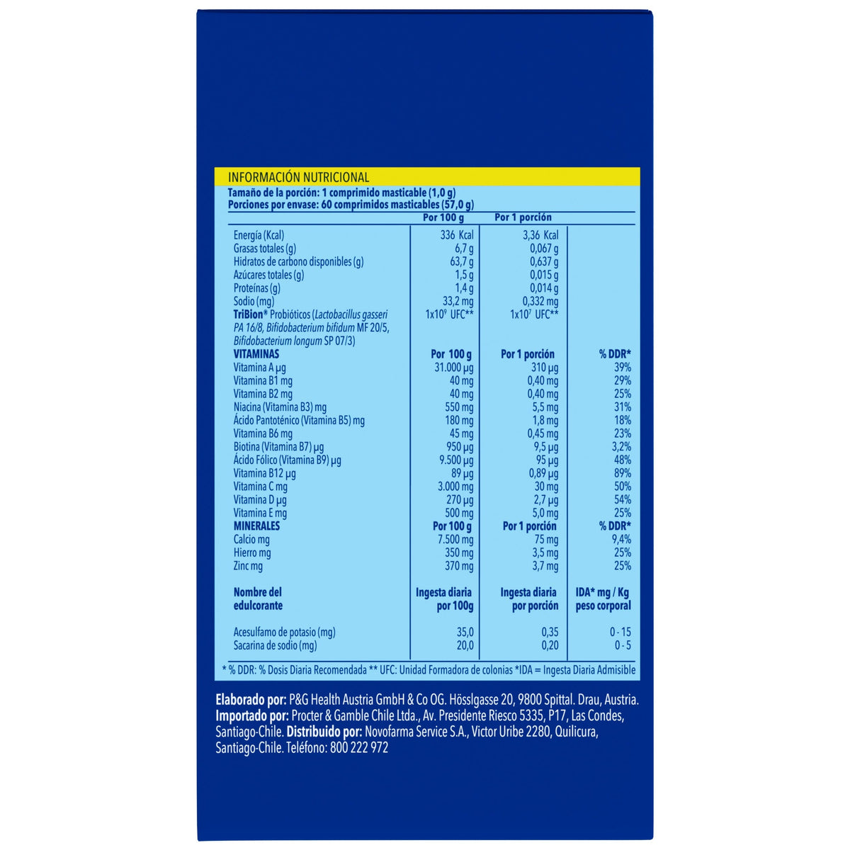Bion3 Mini 60 Comprimidos Multivitamínico para niños p&g 