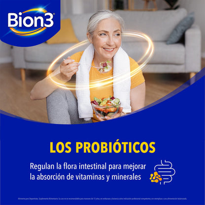 Bion3 Senior 60 Comprimidos Multivitamínico Farmex-Pluxee-Persistente 