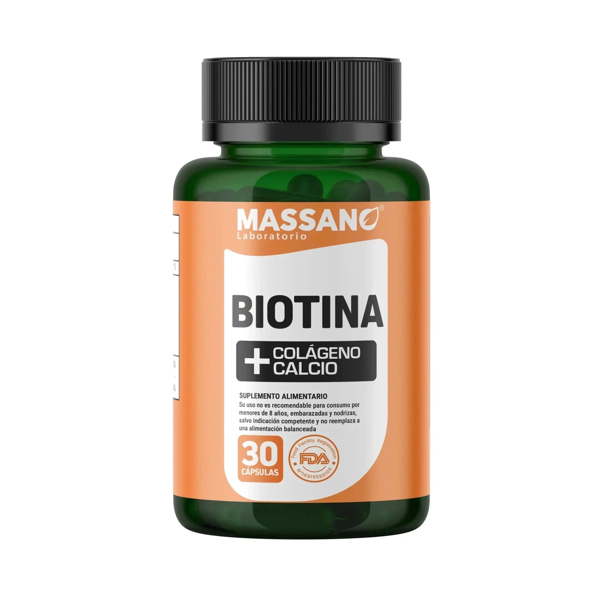 Biotina 150 mcg Calcio Colageno x 30 caps Farmex-Pluxee-Persistente 