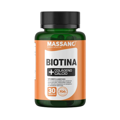 Biotina 150 mcg Calcio Colageno x 30 caps Farmex-Pluxee-Persistente 