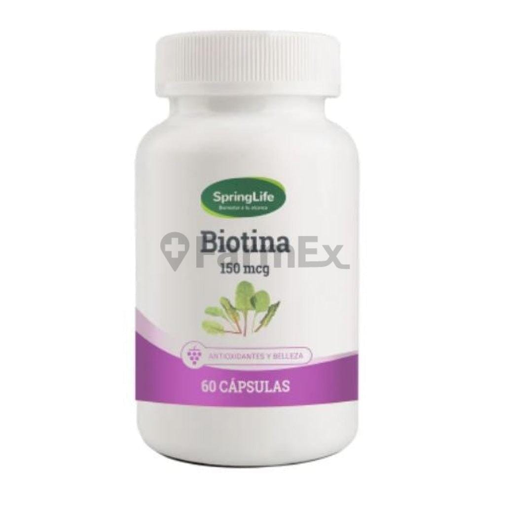 Biotina 150 mcg x 60 cápsulas Farmex-MiaHealth-Persistente 