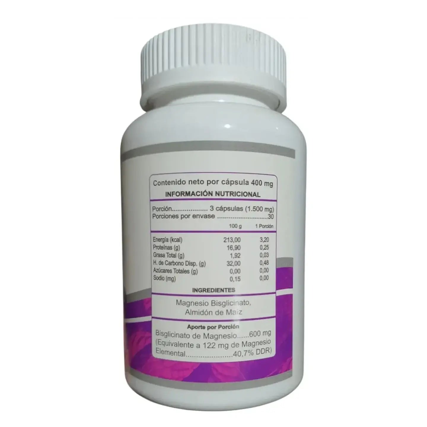 Bisglicinato de Magnesio 400 mg x 90 cápsulas