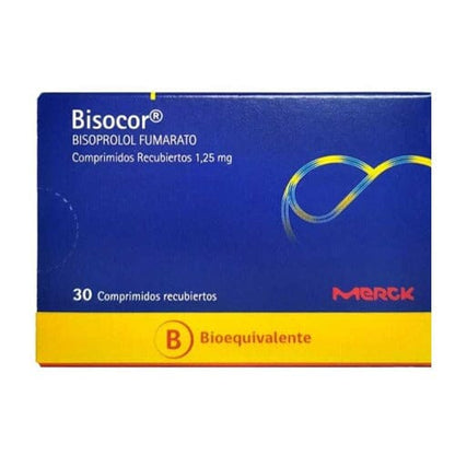 Bisocor 1,25 mg x 30 comprimidos recubiertos "Ley Cenabast" MERCK 