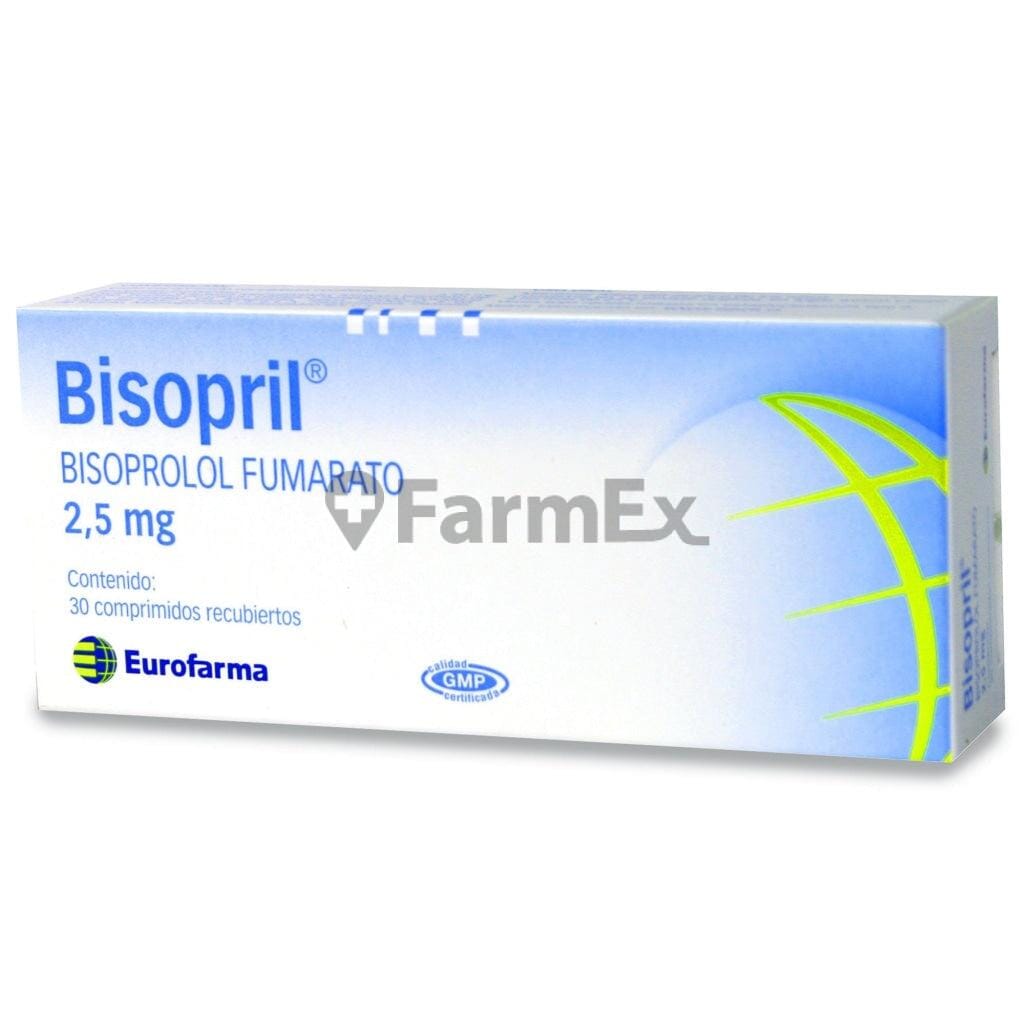 Bisopril 2,5 mg x 30 comprimidos. Farmex-Yapp-Programa-Boleta 