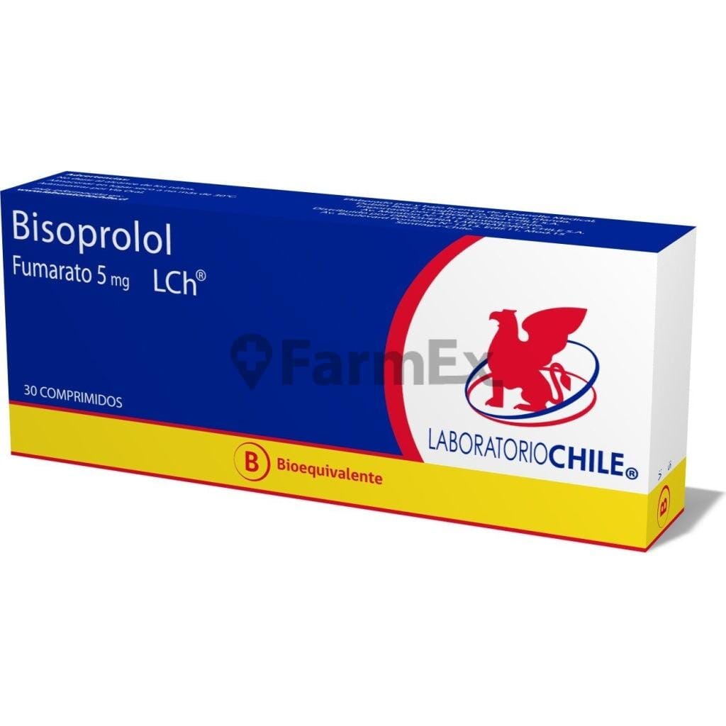 Bisoprolol 5 mg x 30 comprimidos Farmex-MiaHealth-Persistente 