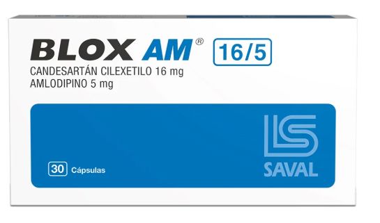 Blox AM 16 mg / 5 mg x 30 capsulas.