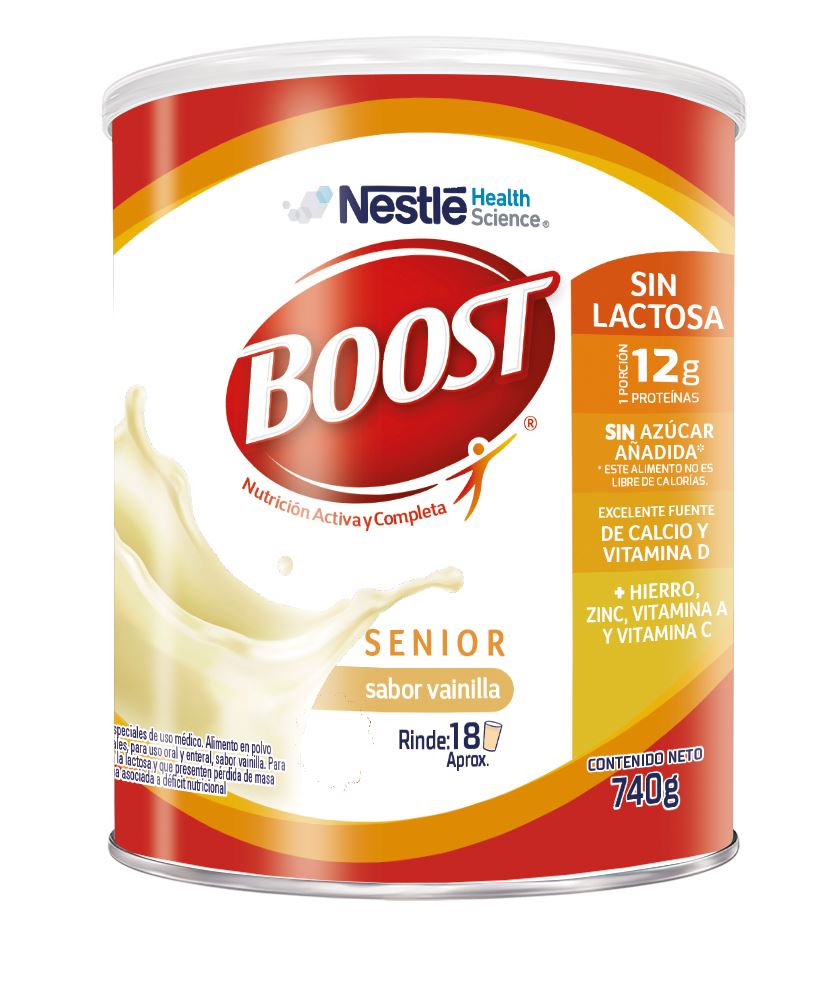 Boost Senior Sin Lactosa Sabor Vainilla 740 g Nestle 