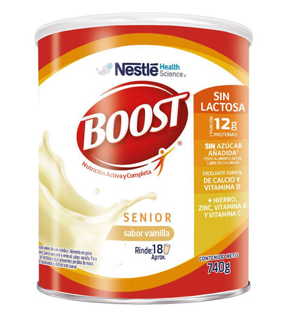 Boost Senior Sin Lactosa Sabor Vainilla 740 g