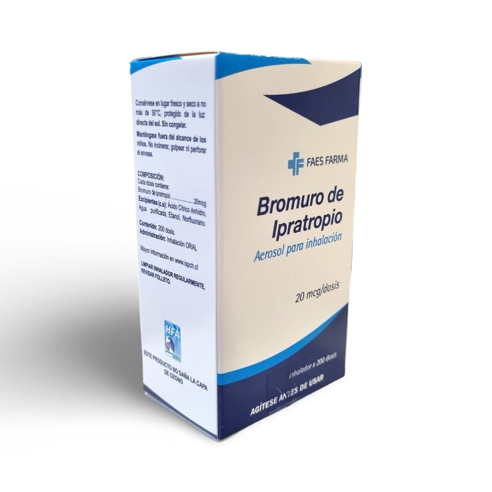 Bromuro de Ipratropio 20 mcg x 200 dosis "Ley Cenabast" FAES FARMA 