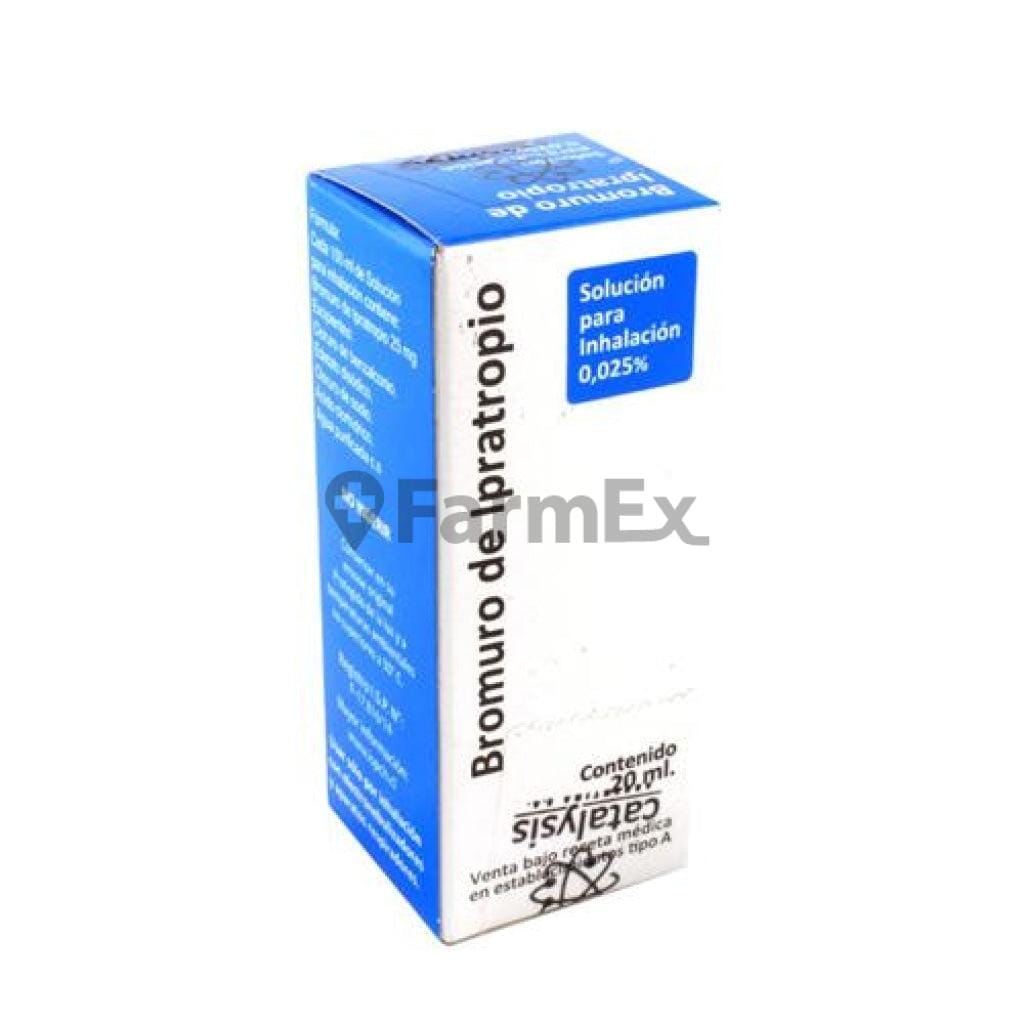 Bromuro de Ipratropio Solucion para Inhalacion 0,025 % x 20 mL Farmex-VidaTres-Persistente 