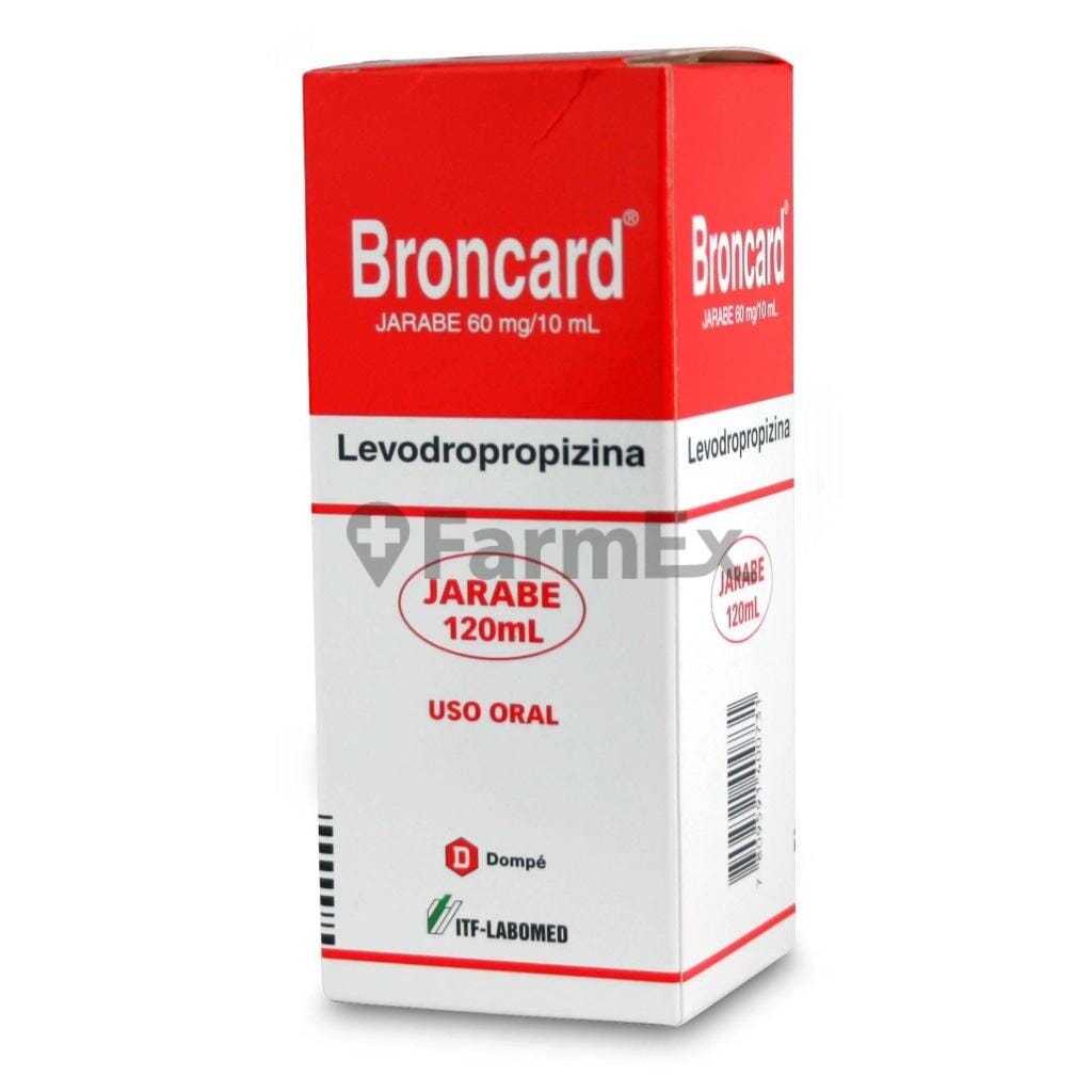 Broncard 60 mg / 10 mL Jarabe 120 mL. Farmex-Fonasa 