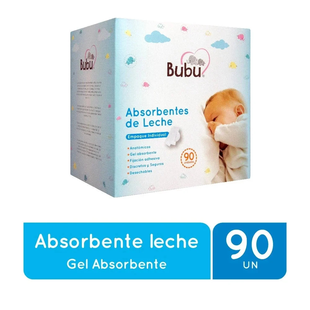 Bubu "Absorbentes de leche" x 90 unidades.