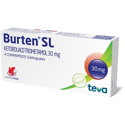 Burten SL 30 mg x 4 comprimidos LABORATORIO CHILE 