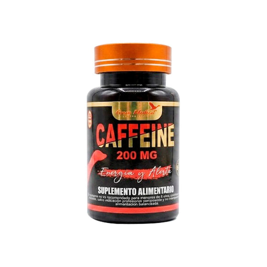 Caffeine 200 mg x 60 Cápsulas GREEN MEDICAL 