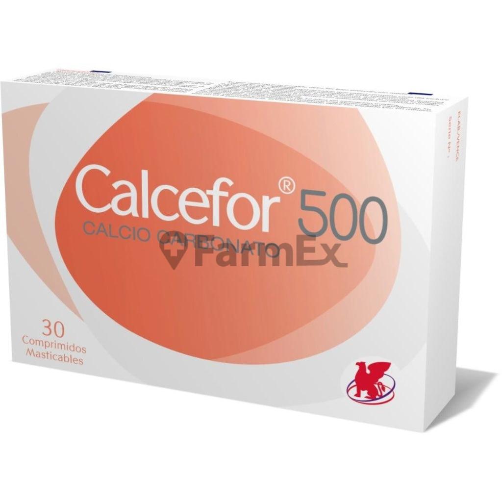 Calcefor Carbonato de Calcio 500 mg x 30 comprimidos.