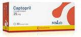 Captopril 25 mg x 30 comprimidos susc-1 de 2 meses