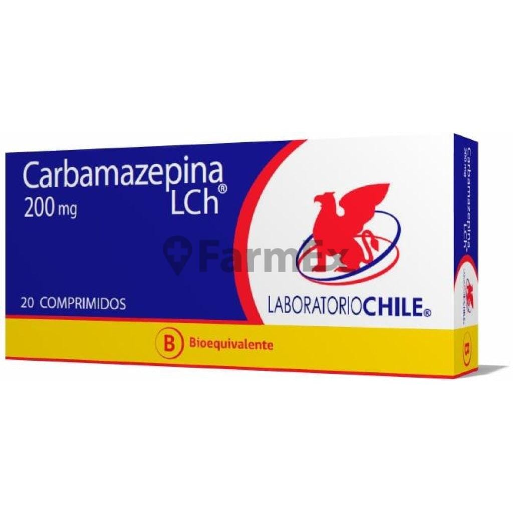Carbamazepina 200 mg x 20 comprimidos.