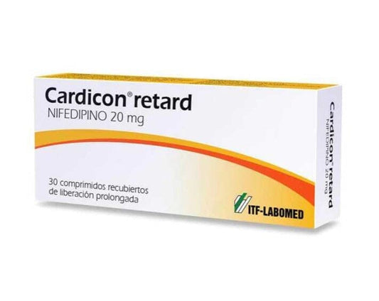 Cardicon retard 20 mg x 30 comprimidos de liberación prolongada ITF-LABOMED 