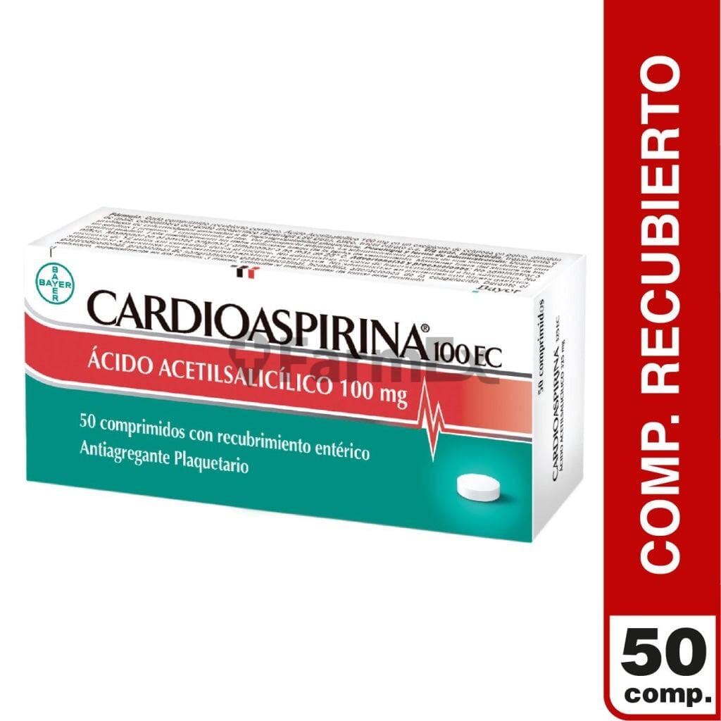 Cardioaspirina 100 mg EC x 50 comprimidos. Farmex-Fonasa 