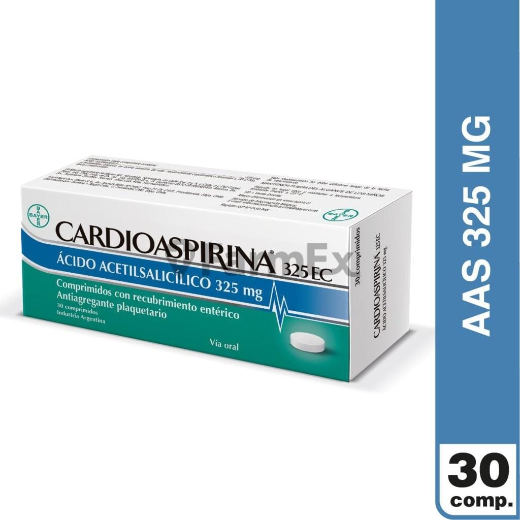 Cardioaspirina 325 mg x 30 comprimidos susc-1 de 5 meses Farmex-Suscripciones-Persistente 