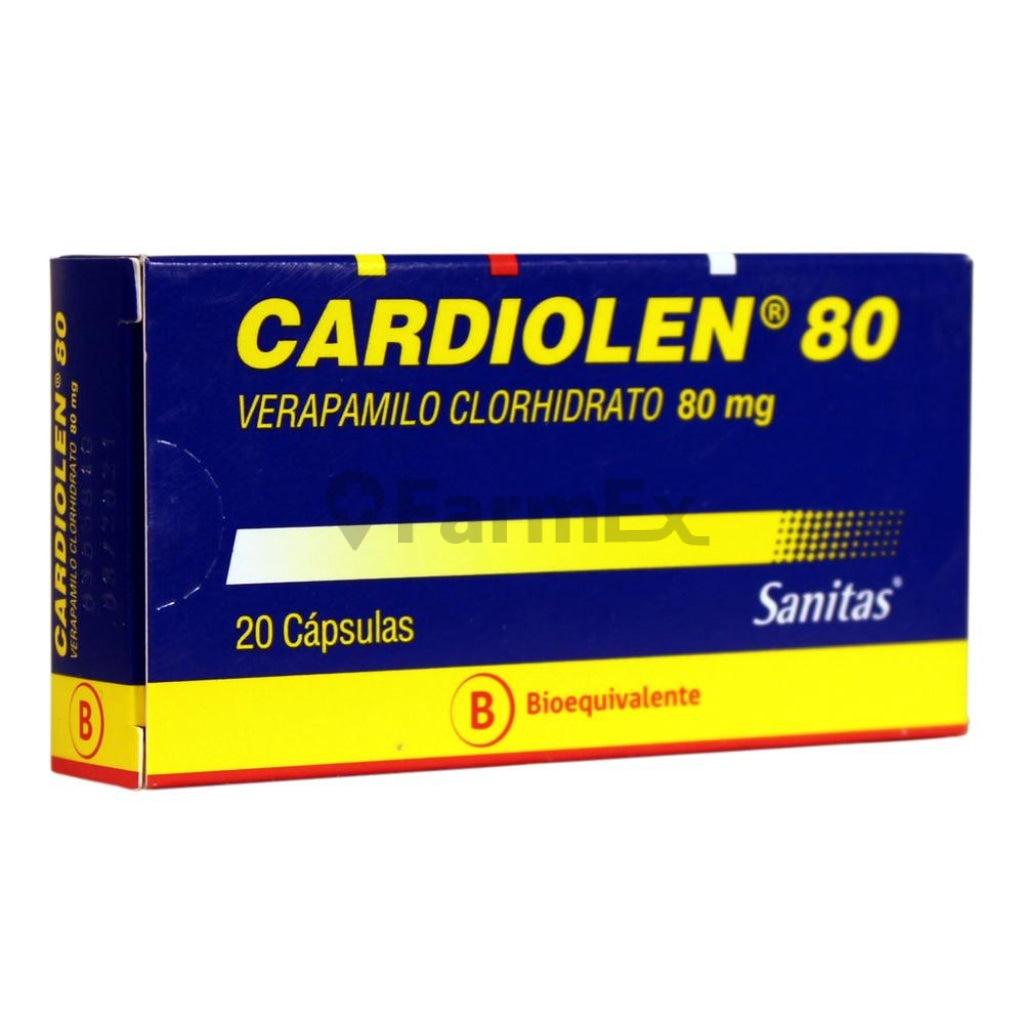 Cardiolen 80 mg x 20 cápsulas.