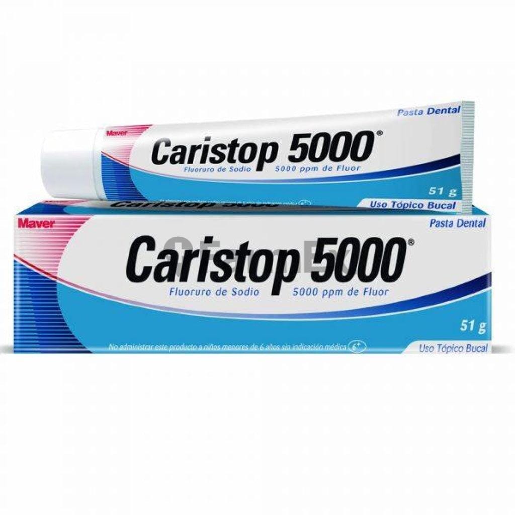 Caristop 5000 Fluorada Crema dental 51 g (Maver). Farmex-Fonasa 