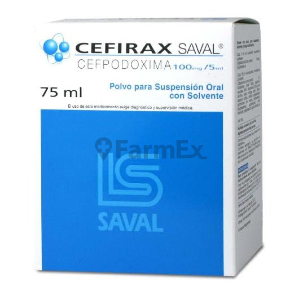 Cefirax Suspension 100 mg / 5 mL x 75 mL Farmex-Pluxee-Persistente 