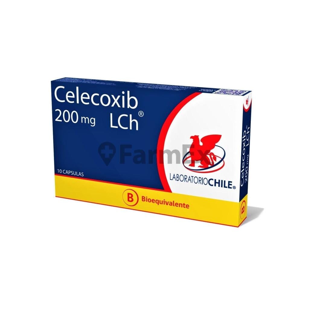 Celecoxib 200 mg x 10 cápsulas Farmex-Pluxee-Persistente 