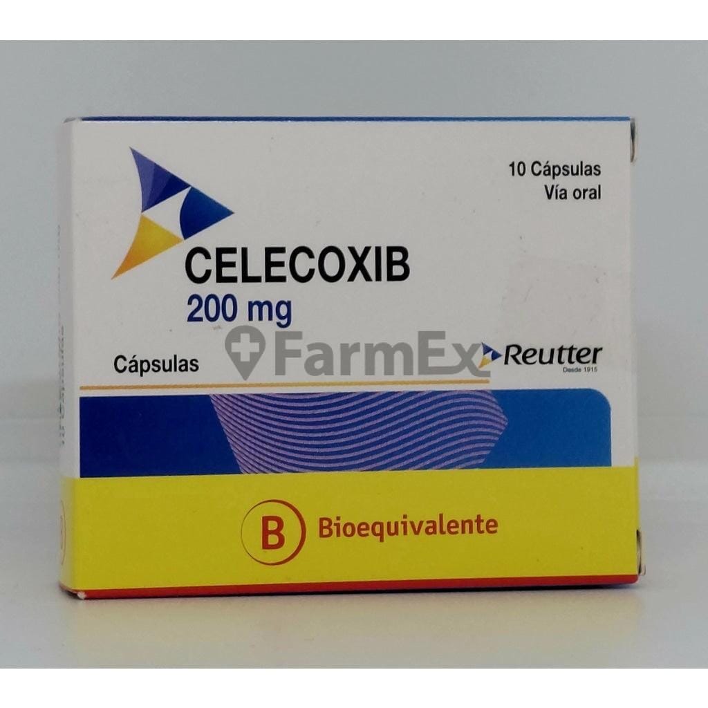 Celecoxib 200 mg x 10 cápsulas Farmex-Pluxee-Persistente 