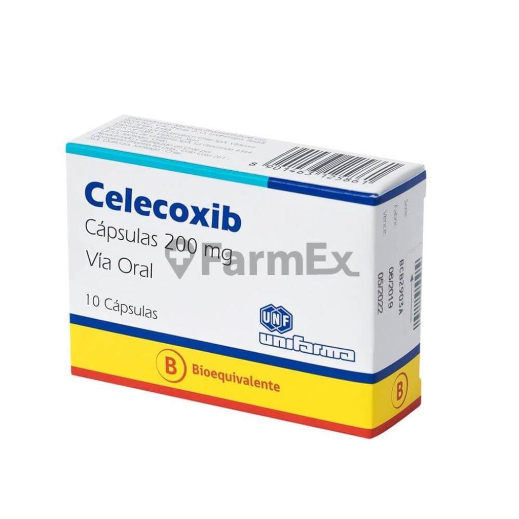 Celecoxib 200 mg x 10 comprimidos Farmex-VidaTres-Persistente 