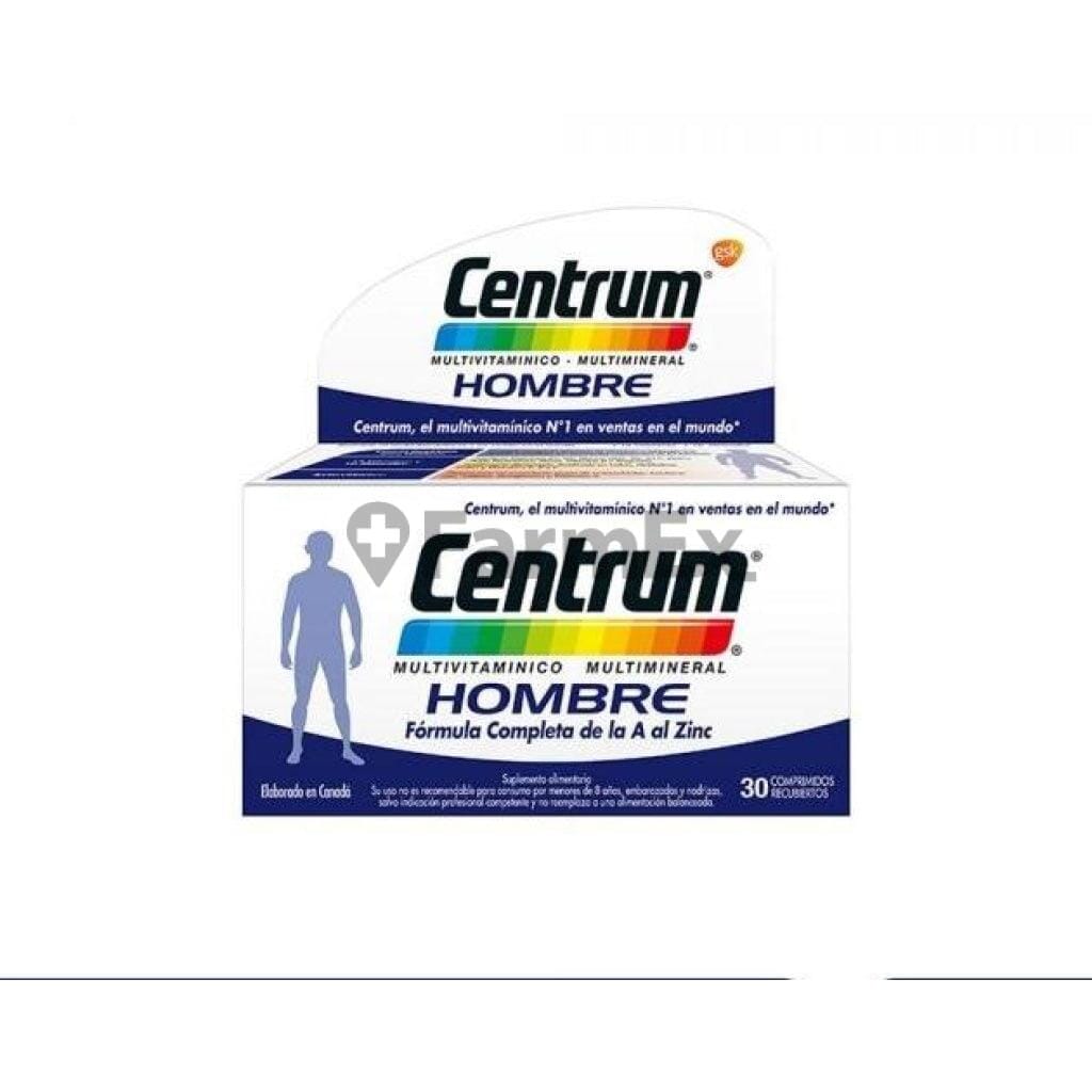 Centrum Hombre x 30 comprimidos Farmex-BanMedica-Persistente 