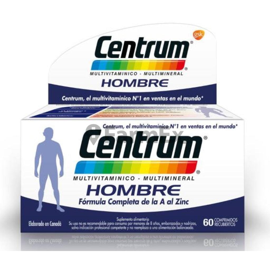 Centrum Hombre x 60 comprimidos Farmex-BanMedica-Persistente 