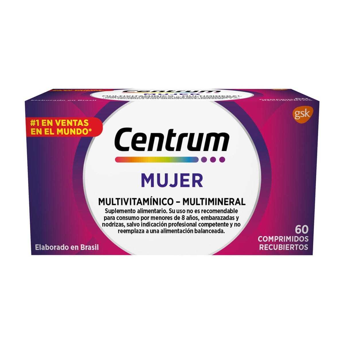 Centrum Mujer x 60 comprimidos. Farmex-Yapp-Seguro-Boleta 