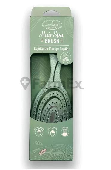 Cepillo de Masaje Capilar "Hair Spa Brush" Verde x 1 unidad LA PREPIE 