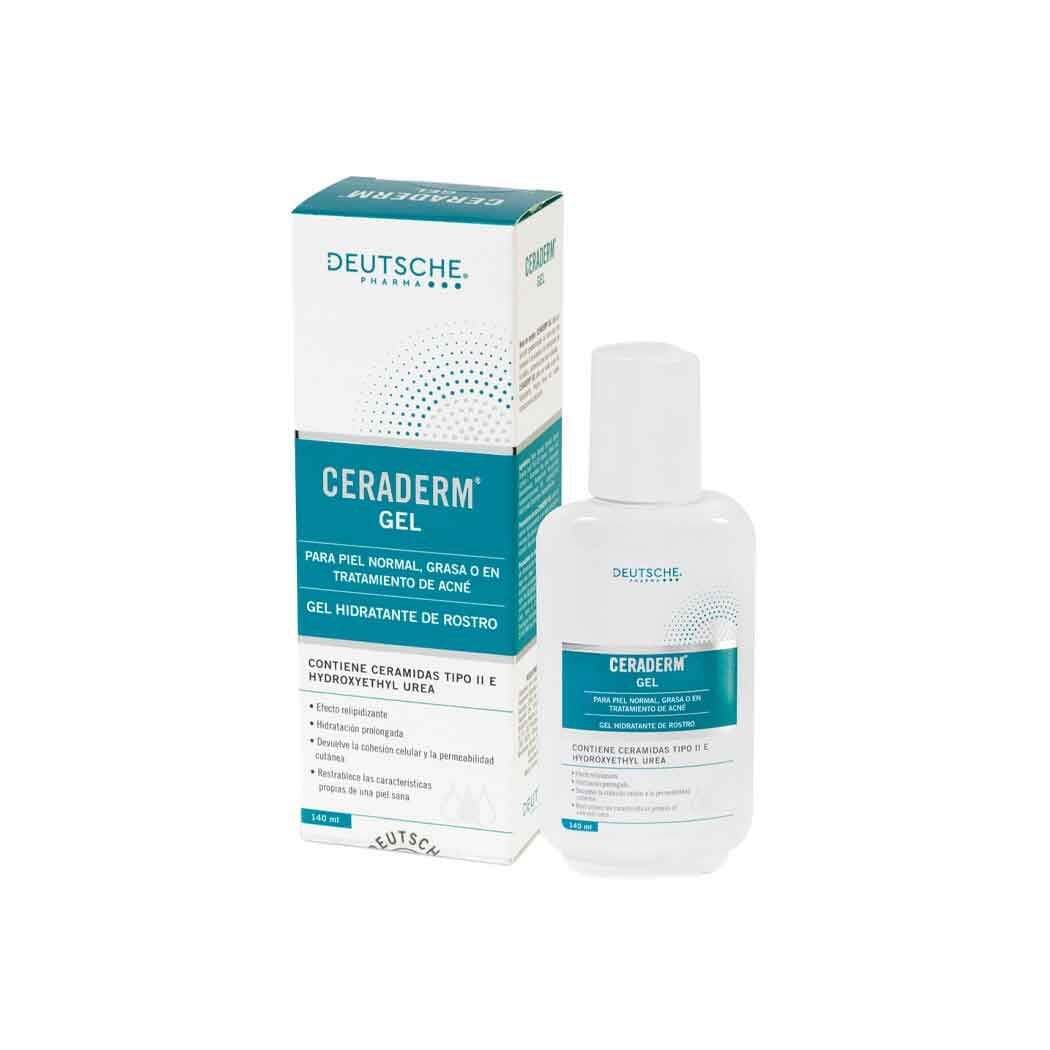 Ceraderm Gel Hidratante de Rostro X 140mL DEUTSCHE PHARMA 