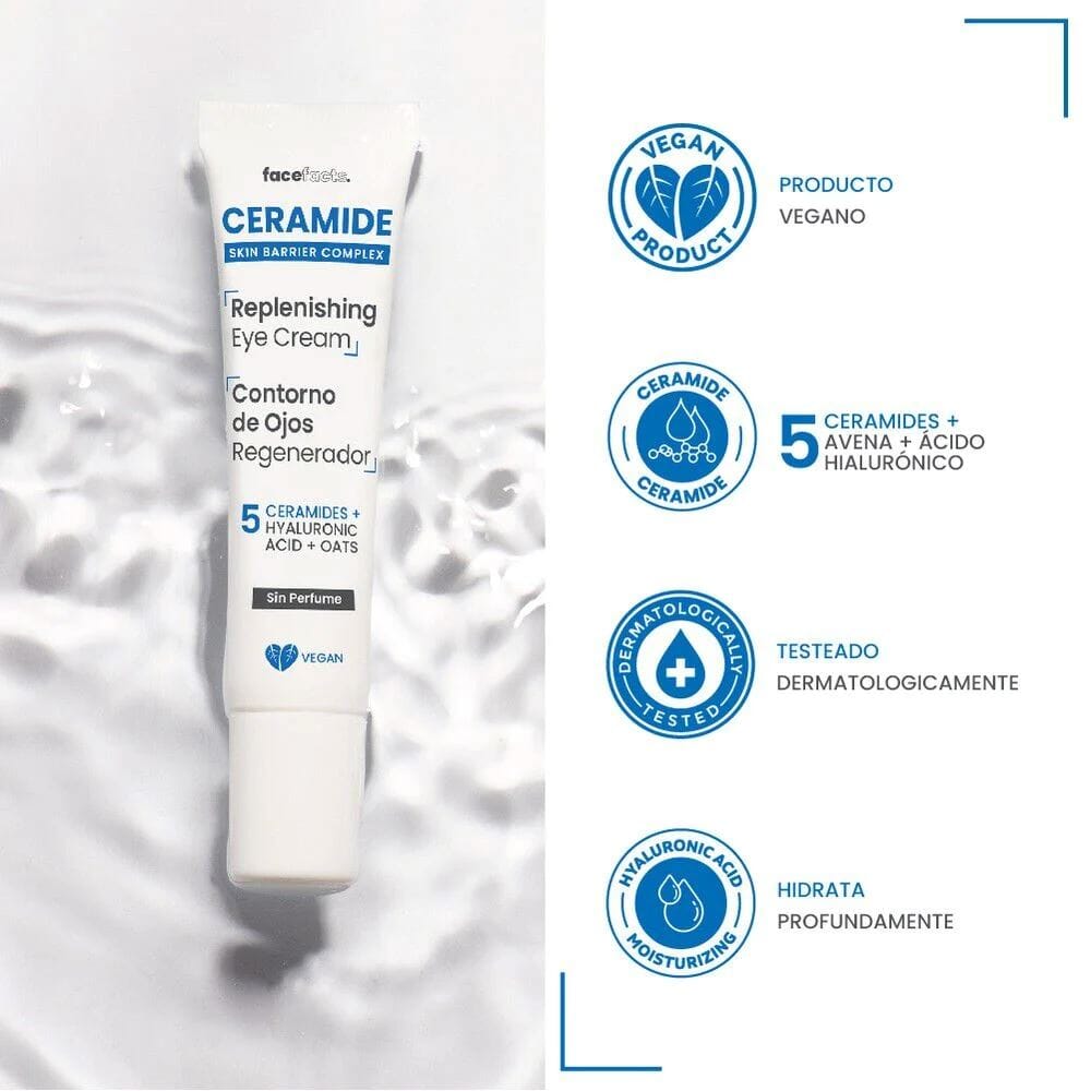 CERAMIDE Contorno de Ojos Regenerador 15 mL Farmex-Pluxee-Persistente 