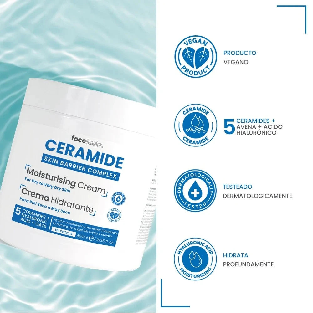 Ceramide Crema Hidratante x 454 ml Facefacts 
