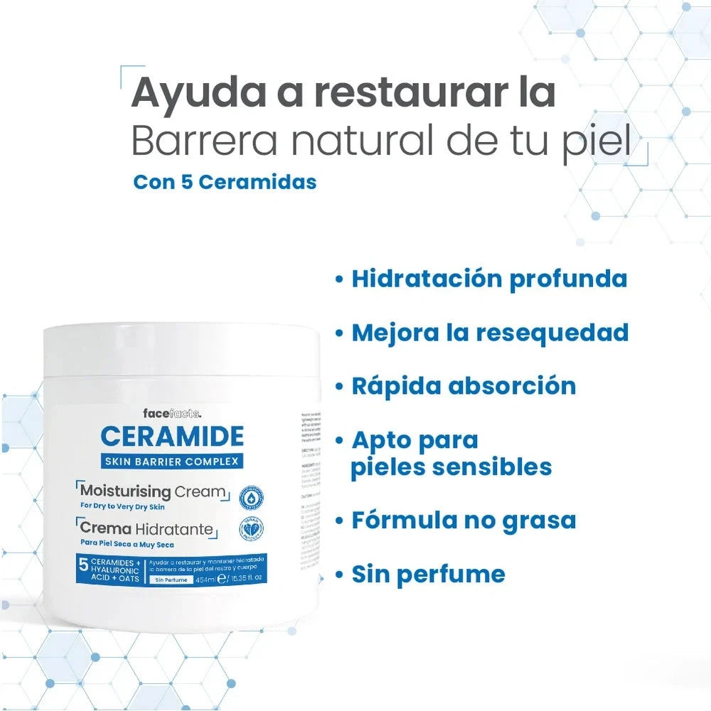 Ceramide Crema Hidratante x 454 ml Facefacts 