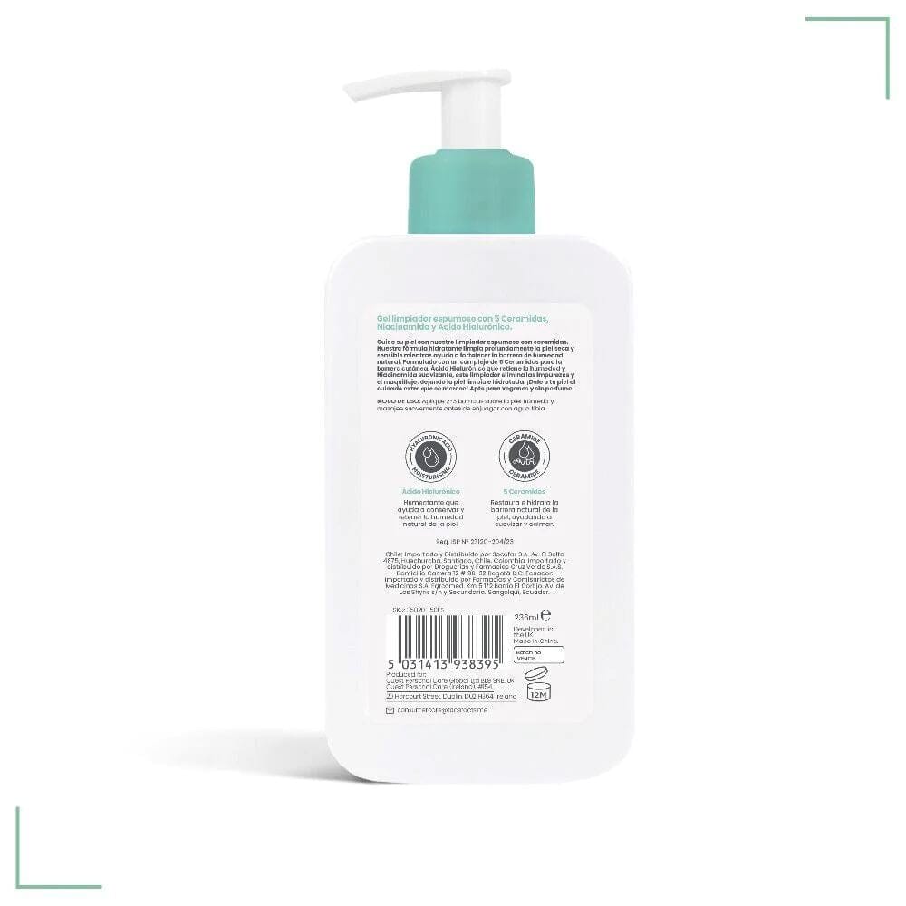 CERAMIDE Gel Limpiador Espumoso 236 mL Piel Grasa Farmex-Pluxee-Persistente 