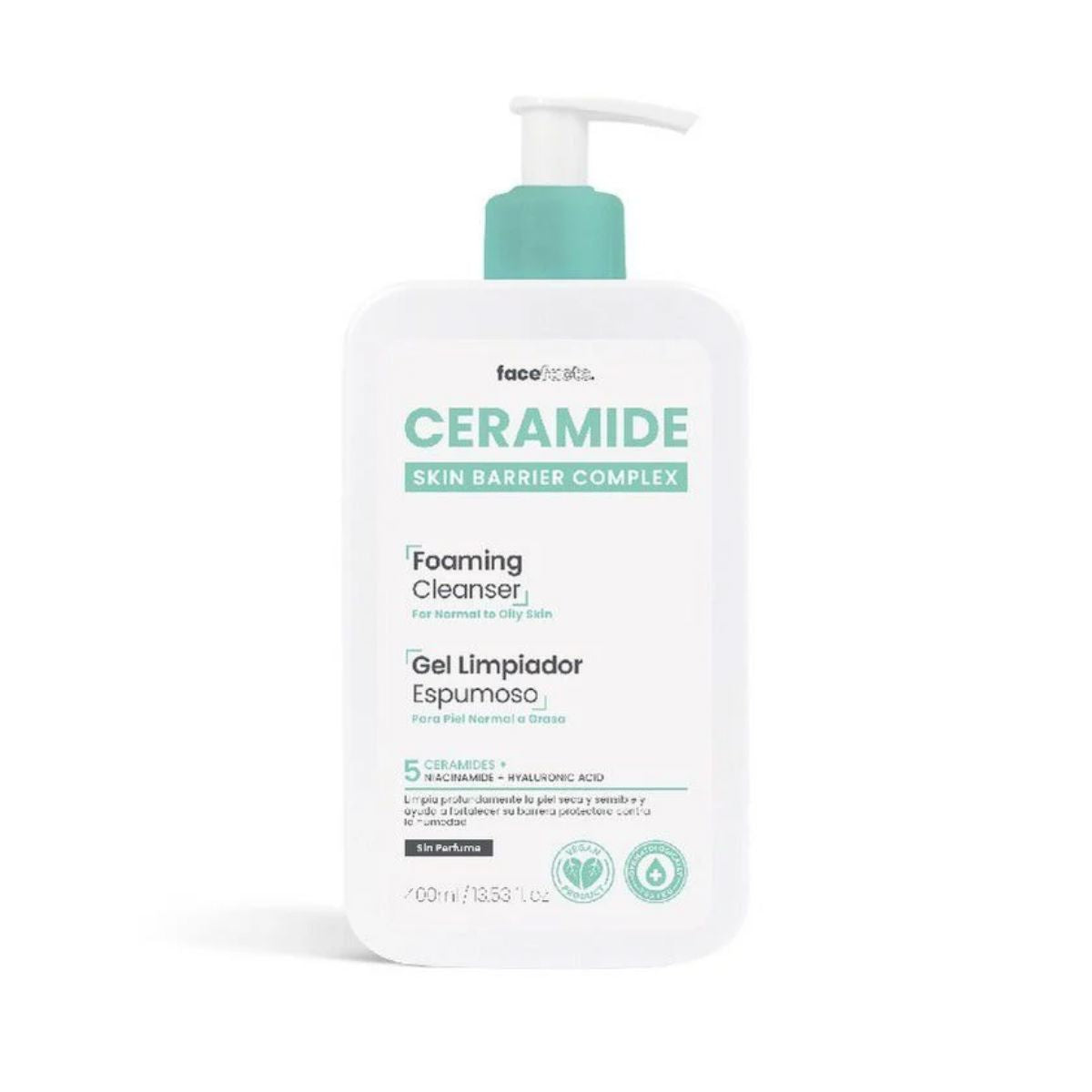 CERAMIDE Gel Limpiador Espumoso 400 mL Piel Grasa.