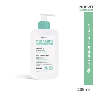 CERAMIDE Gel Limpiador Espumoso 400 mL Piel Grasa Farmex-Fonasa-Persistente 