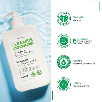 CERAMIDE Limpiador Hidratante Suave 236 mL Farmex-Pluxee-Persistente 