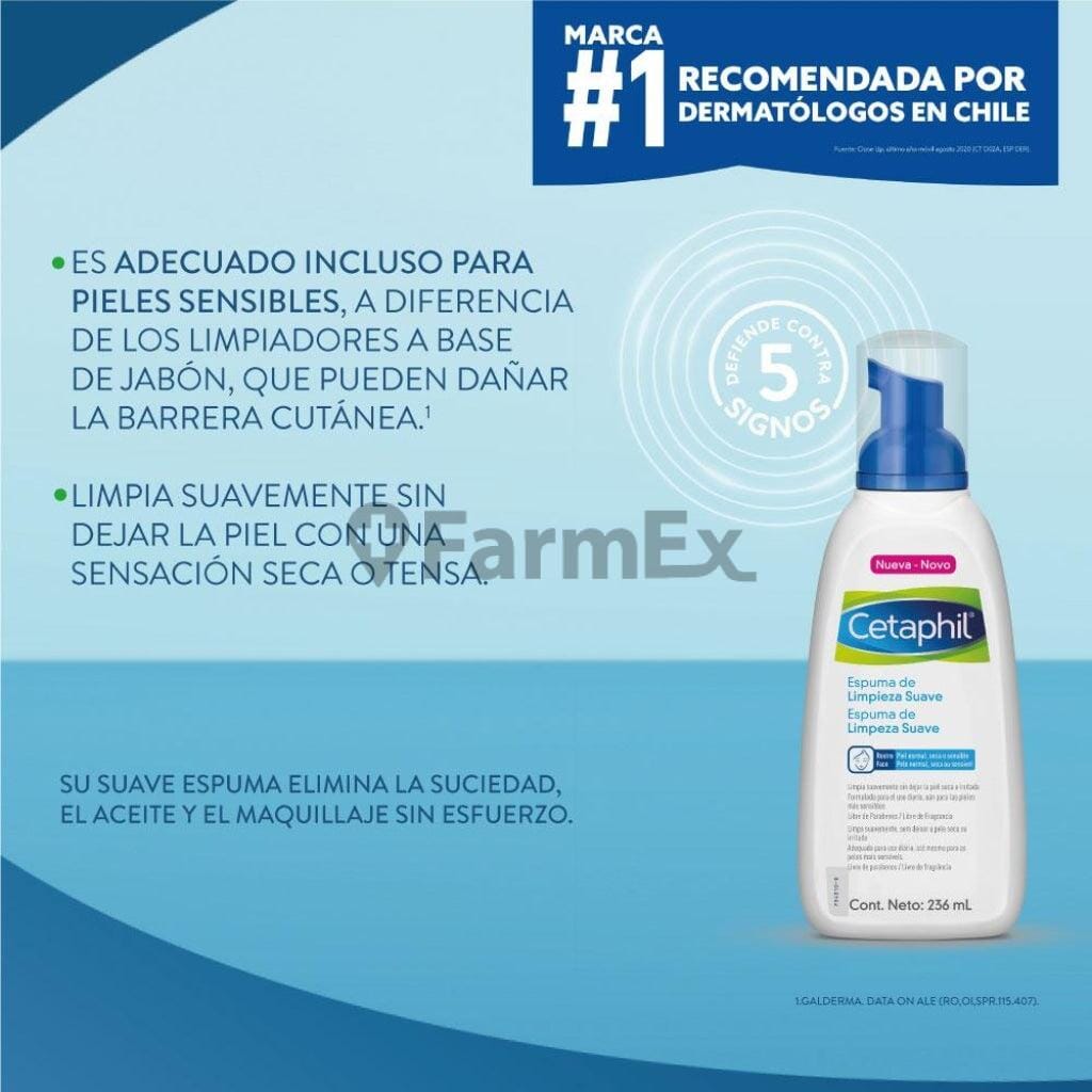 Cetaphil Espuma Limpiadora "Piel Sensible" x 236 mL Farmex-BanMedica-Persistente 