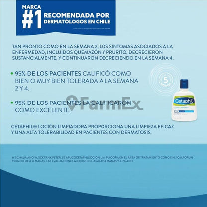 Cetaphil Loción Limpiadora Facial "Piel Sensible, Normal a Seca" x 237 mL Farmex-VidaTres-Persistente 