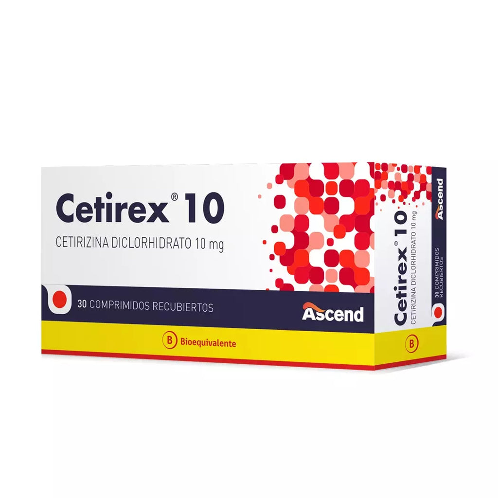 Cetirex Cetirizina 10 Mg 30 Comprimidos Recubiertos