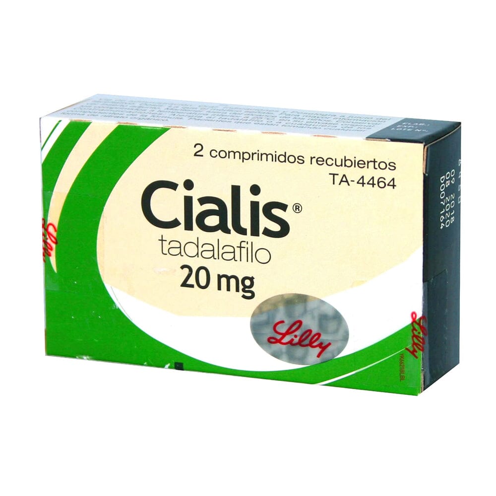 Cialis Tadalafilo 20 mg x 2 comprimidos.