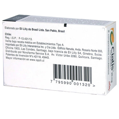 Cialis Tadalafilo 20 mg x 2 comprimidos ELI-LILLY 
