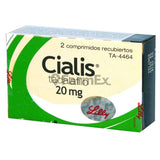 Cialis Tadalafilo 20 mg x 2 comprimidos.