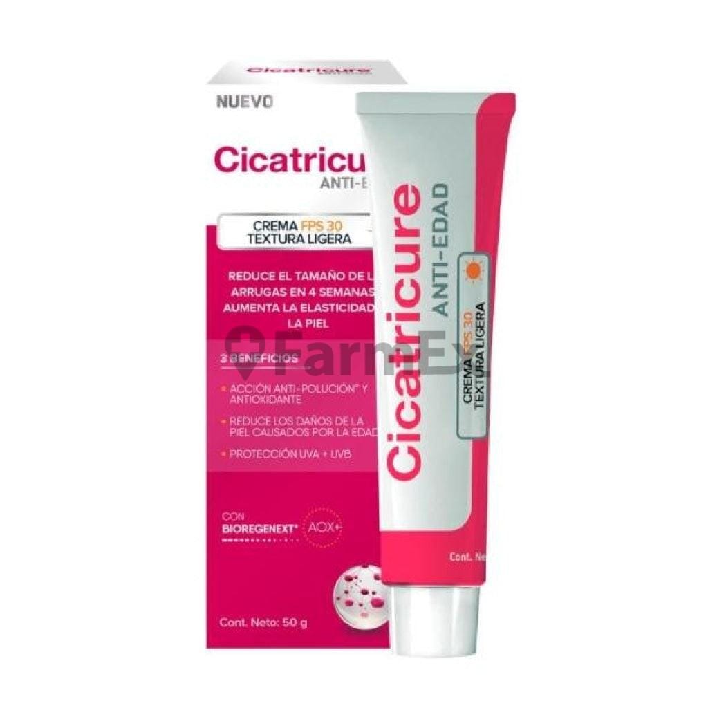 Cicatricure Anti-Edad Crema FPS 30 Textura Ligera x 50 g Farmex-MiaHealth-Persistente 